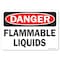 Signmission Safety Sign, OSHA Danger, 3.5" Height, 5" Width, Flammable Liquids, Landscape OS-DS-D-35-L-19369 - alternate 1